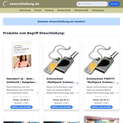 Screenshot eheschließung.de