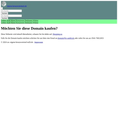 Screenshot eigene-kreuzworträtsel.de