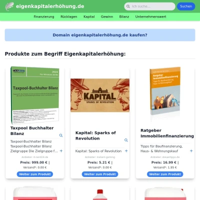 Screenshot eigenkapitalerhöhung.de