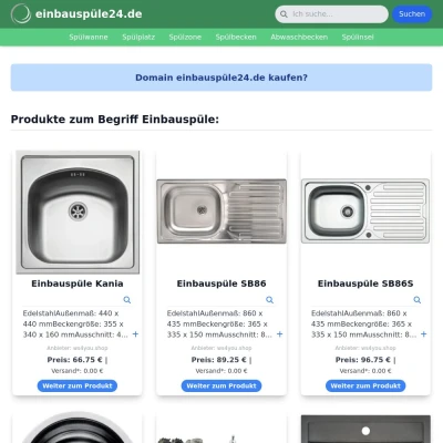 Screenshot einbauspüle24.de