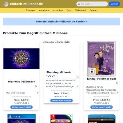 Screenshot einfach-millionär.de