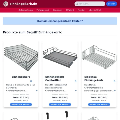 Screenshot einhängekorb.de