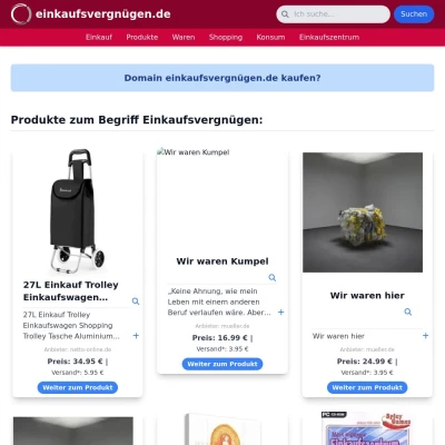 Screenshot einkaufsvergnügen.de