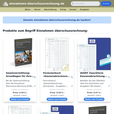 Screenshot einnahmen-überschussrechnung.de