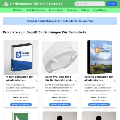 Screenshot einrichtungen-für-behinderte.de