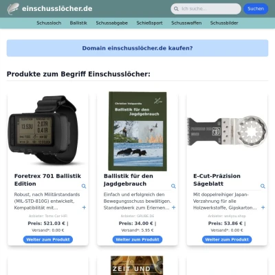 Screenshot einschusslöcher.de