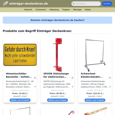 Screenshot einträger-deckenkran.de