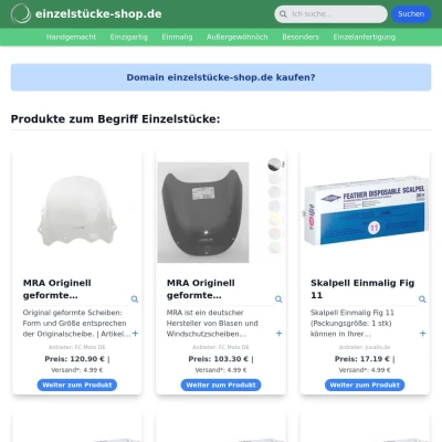 Screenshot einzelstücke-shop.de