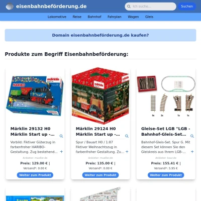 Screenshot eisenbahnbeförderung.de