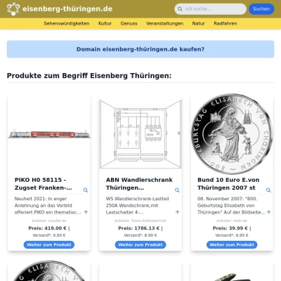 Screenshot eisenberg-thüringen.de