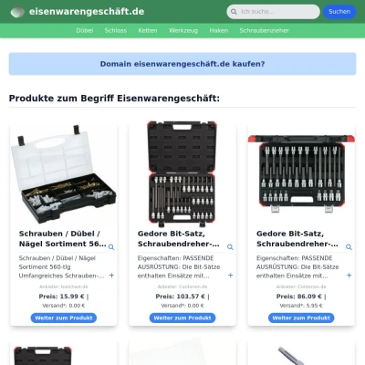 Screenshot eisenwarengeschäft.de