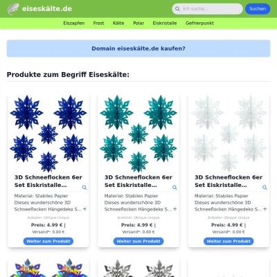 Screenshot eiseskälte.de