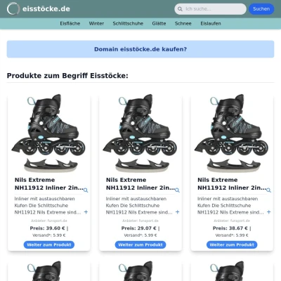Screenshot eisstöcke.de