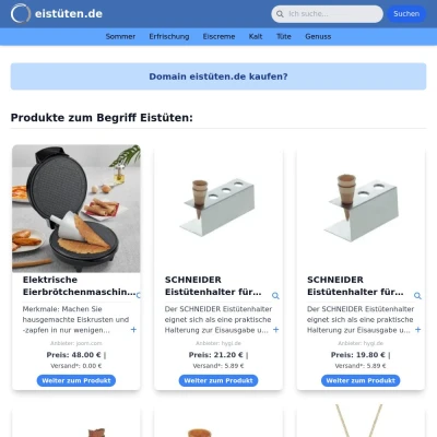 Screenshot eistüten.de