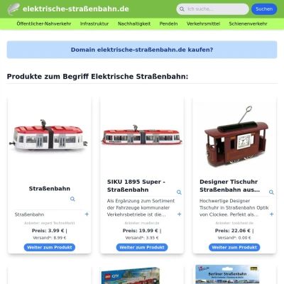 Screenshot elektrische-straßenbahn.de