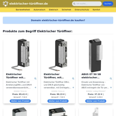 Screenshot elektrischer-türöffner.de