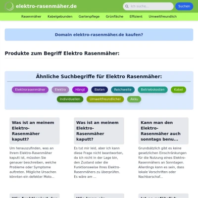 Screenshot elektro-rasenmäher.de