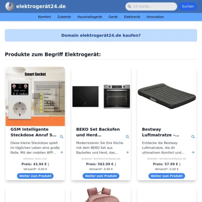 Screenshot elektrogerät24.de