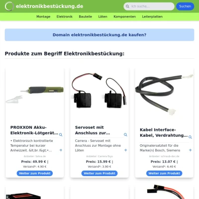 Screenshot elektronikbestückung.de