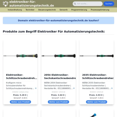 Screenshot elektroniker-für-automatisierungstechnik.de