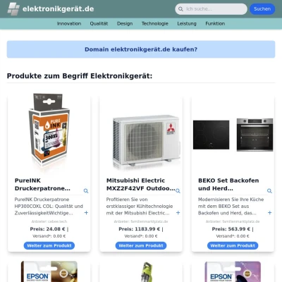 Screenshot elektronikgerät.de