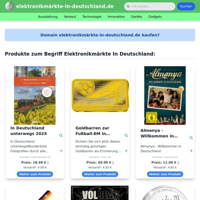 Screenshot elektronikmärkte-in-deutschland.de