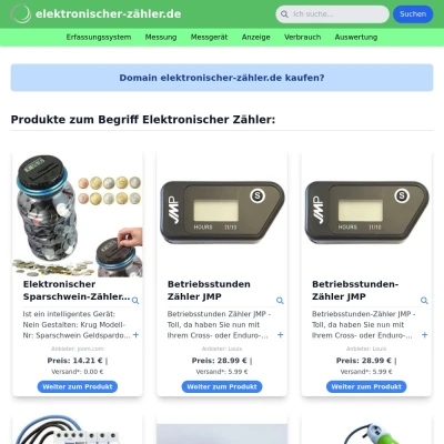 Screenshot elektronischer-zähler.de