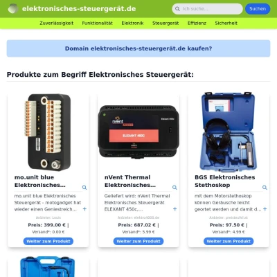 Screenshot elektronisches-steuergerät.de