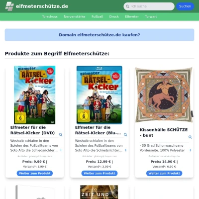 Screenshot elfmeterschütze.de