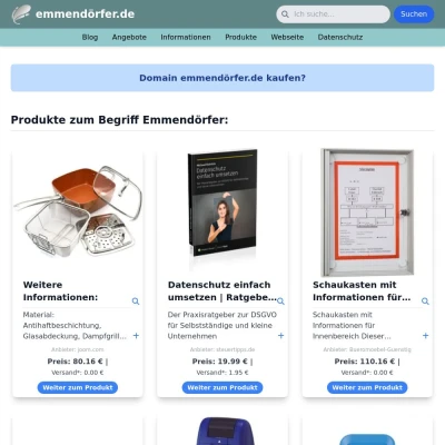 Screenshot emmendörfer.de