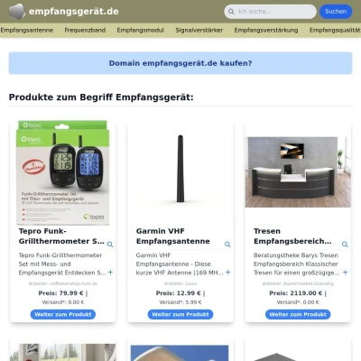 Screenshot empfangsgerät.de