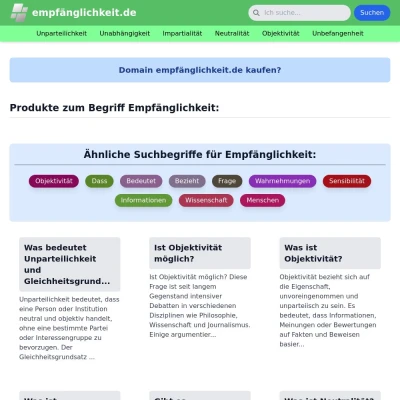 Screenshot empfänglichkeit.de