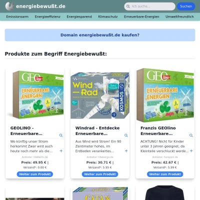 Screenshot energiebewußt.de