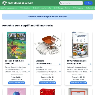 Screenshot enthüllungsbuch.de