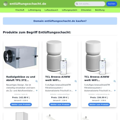 Screenshot entlüftungsschacht.de