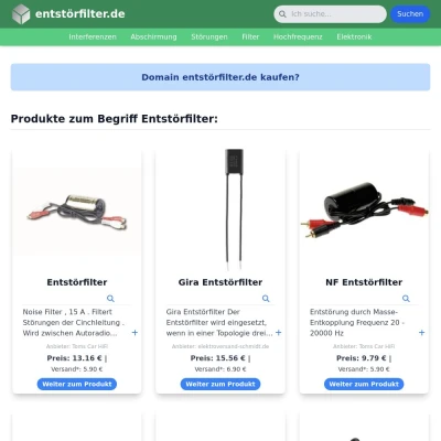 Screenshot entstörfilter.de