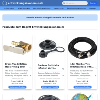 Screenshot entwicklungsökonomie.de