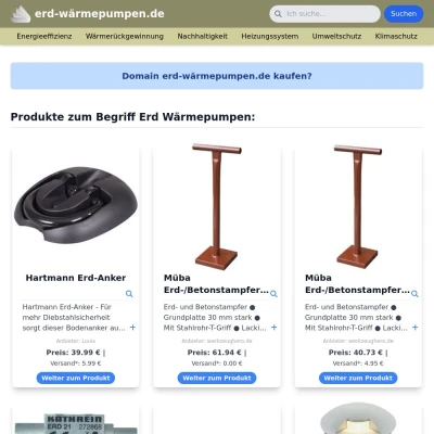 Screenshot erd-wärmepumpen.de