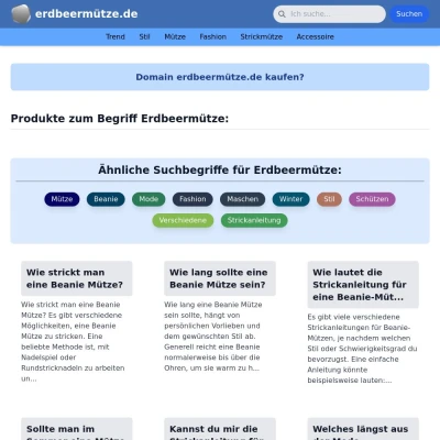 Screenshot erdbeermütze.de