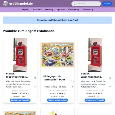 Screenshot erdölhandel.de