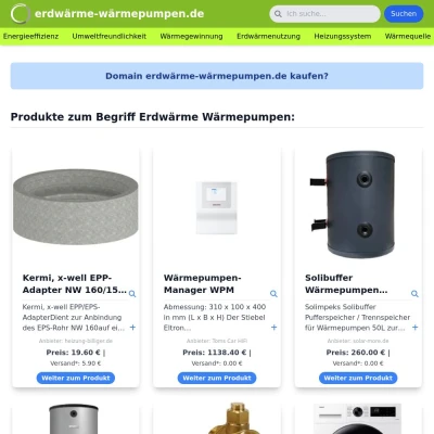 Screenshot erdwärme-wärmepumpen.de