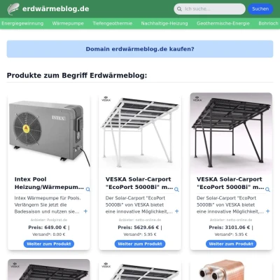 Screenshot erdwärmeblog.de