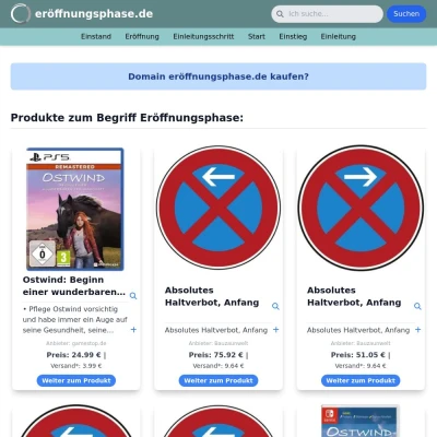 Screenshot eröffnungsphase.de