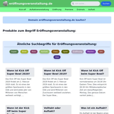 Screenshot eröffnungsveranstaltung.de