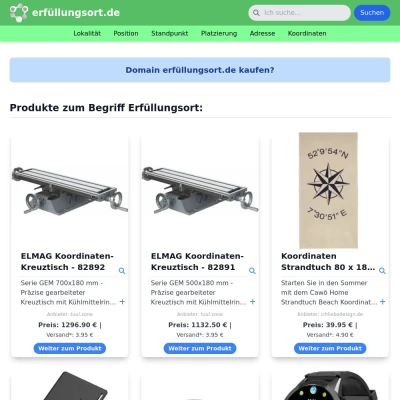 Screenshot erfüllungsort.de