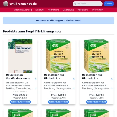 Screenshot erklärungsnot.de