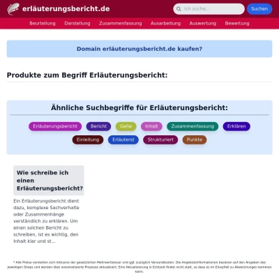 Screenshot erläuterungsbericht.de