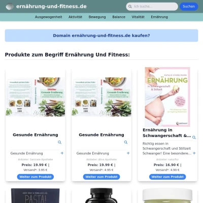 Screenshot ernährung-und-fitness.de