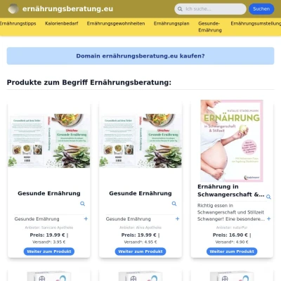 Screenshot ernährungsberatung.eu