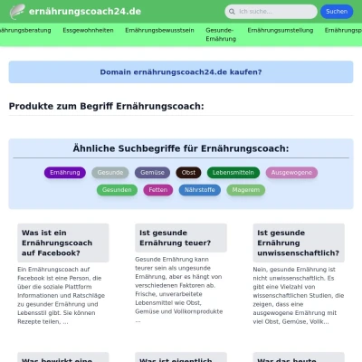 Screenshot ernährungscoach24.de